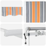 Retractable Awning Manual Multicolour 400 x 300 cm Fabric 3330561