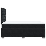Box Spring Bed with Mattress Black 120x190 cm Small Double Velvet 3290872
