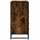 Drawer Cabinet Smoked Oak 70x41x83.5 cm Engineered Wood 849091