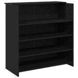 Reception Desk Black Oak 100x50x103.5 cm Engineered Wood 3324161