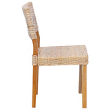 Dining Chair 2 pcs Kubu Rattan Natural 46 x 55 x 84 cm 42012426