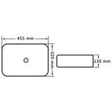 Wash Basin 45.5x32x13 cm Ceramic Black 143916