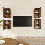 TV Cabinets 4 pcs Brown Oak 30.5x30x60 cm Engineered Wood 3120328