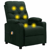 Massage Chair Dark Green Fabric 339118