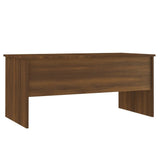 ZNTS Coffee Table Brown Oak 102x50.5x46.5 cm Engineered Wood 819301