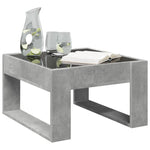 ZNTS Coffee Table with Infinity LED Concrete Grey 50x53x30 cm 847626