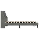 Bed Frame with Headboard Dark Grey 90 x 190 cm Velvet 42027455