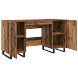 Desk with Shelf Old wood 140 x 50 x 75 cm Engineered wood 879528