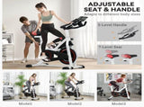 Exercise Bike, 8kg Flywheel Stationary Bike Indoor Cycling Machine with Adjustable Resistance Seat T3398P376864