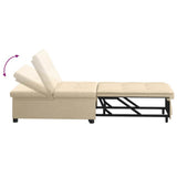 Sofa Bed Cream 194 x 50 x 82 cm Plywood 42008588