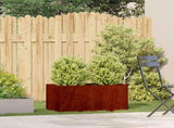 Planter Rusty 80x40x40 cm Weathering Steel 860674