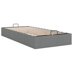 Ottoman Bed Frame without Mattress Dark Grey Single Fabric 3310917