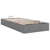 Ottoman Bed Frame without Mattress Dark Grey Single Fabric 3310917