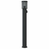 Outdoor Floor Lamps with Outlet 3pcs Black 110cm Stainless Steel 4006380