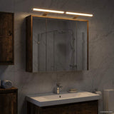 Bathroom Mirror Cabinet Smoked Oak 73.5 x 16 x 62.5 cm 889179