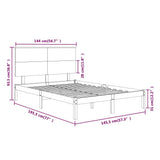 Bed Frame without Mattress 140x190 cm Solid Wood Pine 3104783