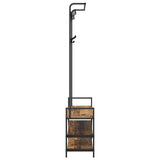 Coat Rack with Shelf Old Wood 95 x 34 x 184 cm Engineered wood 879963