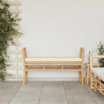 Garden Bench with Cushion Brown 110 x 38 x 65cm Bamboo 4108077