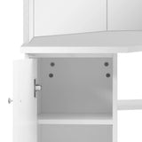 Corner Dressing Table Cosmetic Table Make-up Table White 288451