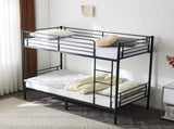 Twin Over Twin Bunk Bed for Kids Teens Adults, Heavy Duty Metal Bunk Bed with 72202753