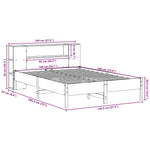 Bookcase Bed without Mattress 140x190 cm Solid Wood Pine 3322837