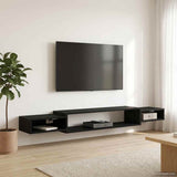 Wall-mounted TV Cabinet Wall-Mounted Black Oak 220 x 28 x 21 cm 8006014