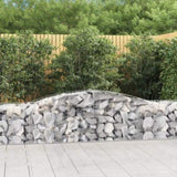 Arched Gabion Baskets 7 pcs 400x50x60/80 cm Galvanised Iron 3146975