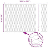 ZNTS Hexagon Fence Grey 0.4x100 m Steel 42005590
