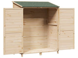 Garden Shed Natural 106.5 x 56 x 176 cm Solid Fir Wood 42033448