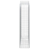 Arched Gabion Basket 200x50x220/240 cm Galvanised Iron 153401