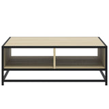 ZNTS Coffee Table Sonoma Oak 80x80x30 cm Engineered Wood and Metal 848770