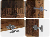 5 Piece LED TV Cabinet Old Wood Engineered Wood 3416849