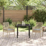 Garden Chair 2 pcs Beige 55 x 53 x 85 cm Poly Rattan 42003448