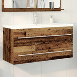 Bathroom Sink Cabinet 2 pcs Old Wood 100 x 38.5 x 48 cm 3333133