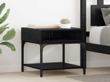 Bedside Table 2 pcs Black Oak 40 x 40 x 50 cm Engineered Wood 881817