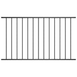 Fence Panel Woerden Powder-coated Steel 1.7x1 m Black 145219