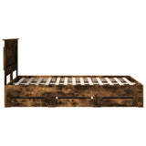 Bed Frame with Drawer Smoked Oak 120 x 200 cm Engineer Wood 3410195