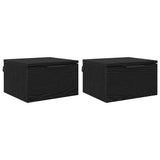 Bedside Cabinet 2 pcs Black Oak 34 x 30 x 20 cm Engineered Wood 880814