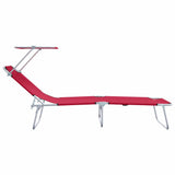 Sun Lounger Folding 2 pcs Red 58 x 188 x 77cm Polyester 42003061