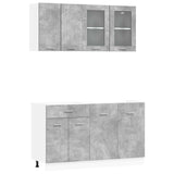 Kitchen Unit Lyon 4 pcs Concrete Grey Engineered Wood 3445847