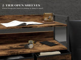 Rustic Chest of Seven Fabric Drawers - Rustic Brown T3398P329438