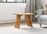 Bathroom Stool Brown 50 x 29.5 x 50.5 cm Solid Teak Wood 42015925