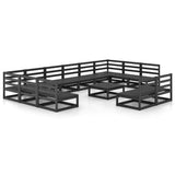 13 Piece Garden Lounge Set Solid Pinewood 3076188