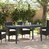 Patio Table Anthracite 180 x 80 x 74 cm Powder-Coated Steel 42010362