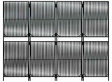 Room Divider 4 Panels Black Poly Rattan 365392