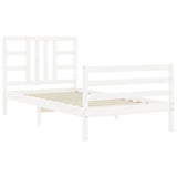 Bed Frame without Mattress White 100x200 cm Solid Wood Pine 3193912