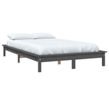 820538 Bed Frame without Mattress Grey 120x200 cm Solid Wood