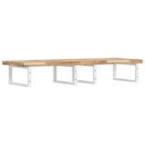 Basin Shelf Wall Mounted Steel and Solid Wood Acacia 3302820