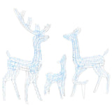 Reindeer Family Cold White Acrylic Large Decorative Inlays 329794