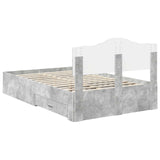 Bed Frame Concrete Grey 120 x 200 cm Engineered Wood 3413214
